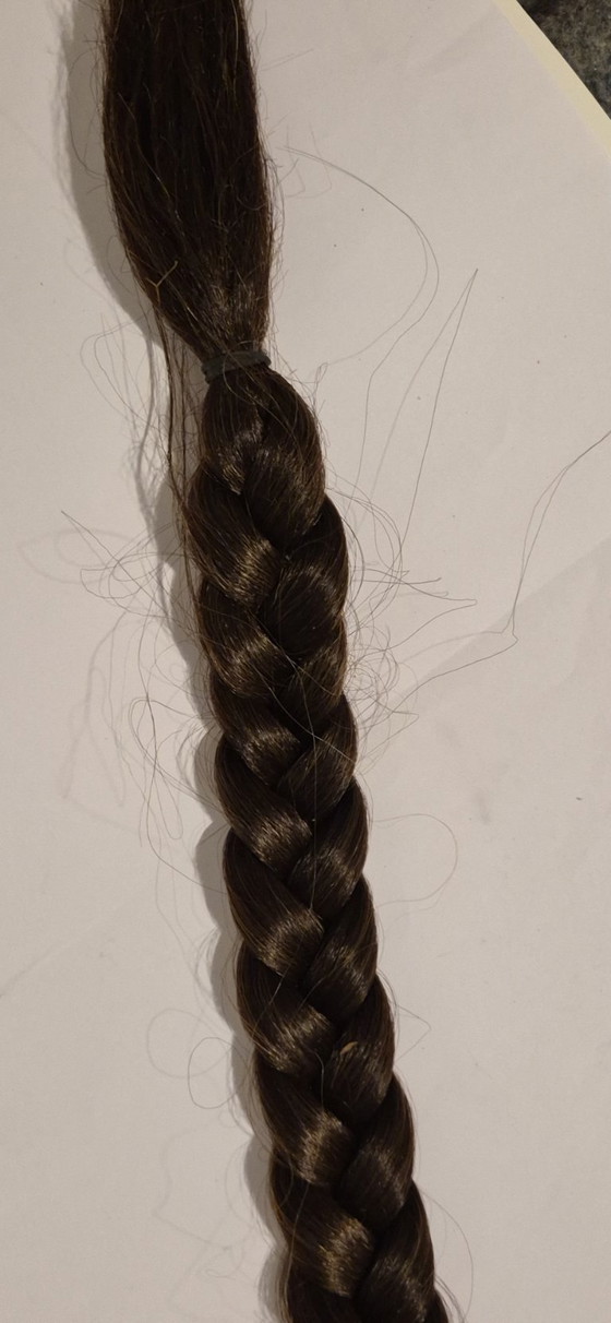 100% Natural VIRGIN Hair - 40 cm / 52g (Dark Brown) – Decorative Objects, Other (photo 4 of 7)