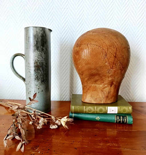 Antique wooden hat form