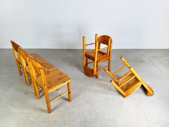 Image 1 of Set di 6 sedie Rainer Daumiller Sedia del Medioevo in pino vintage