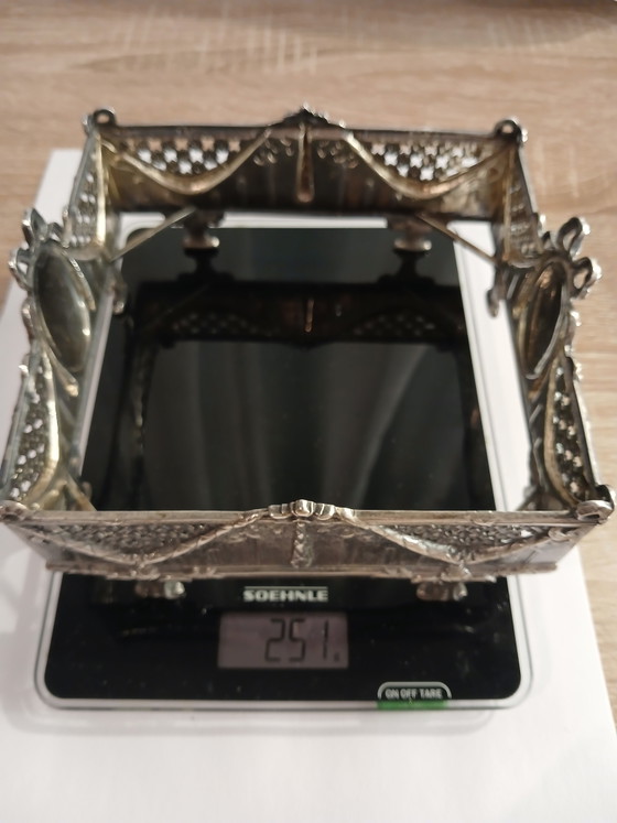 Ancien Carré Art Nouveau Argent Massif Wolfers Frères N. Goldschmidt 1900 – Tirages d'art, Silver (photo 14 of 15)
