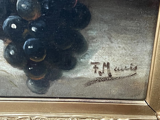 F. Meuris, "Still Life with Fruits.", Paintings & Drawings, Canvas (photo 6 of 8)