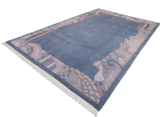 Image 1 of Origineel modern design wollen tapijt uit de Schotse Hooglanden, Nepal, 353 x 244 cm
