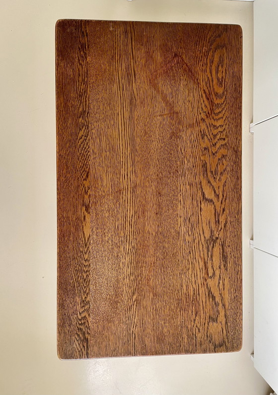 Image 1 of Art Deco bijzettafel eikenhout - Jaren 30 - Amsterdamse School 