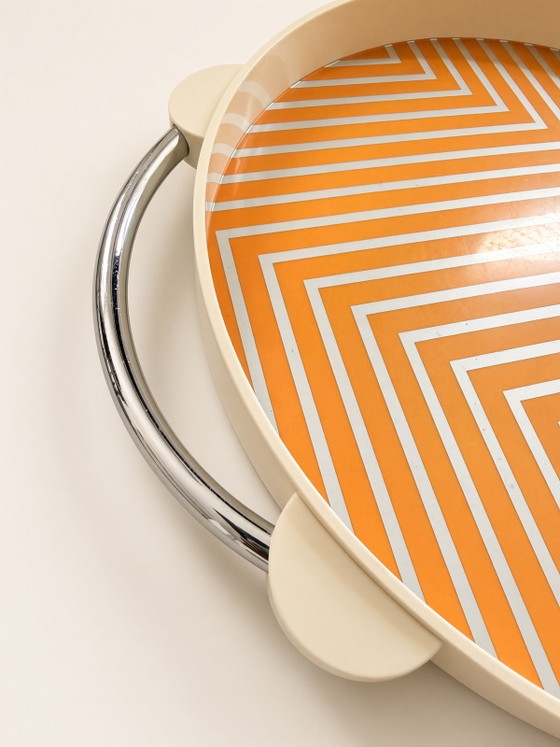 Plateau rond vintage WMF Polytherm très rare - Matteo Thun 1986 | Memphis Group Postmodern (photo 3 of 8)