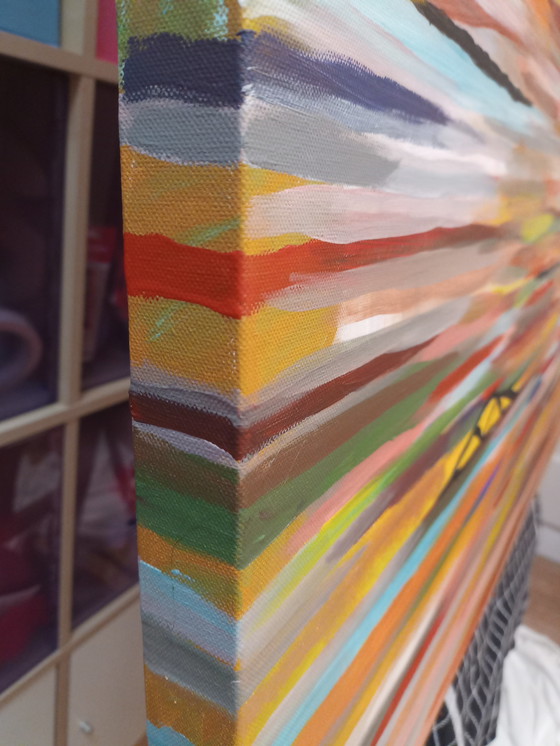 Image 1 of T.van Steenbergen "Floating" 100 x 100 cm