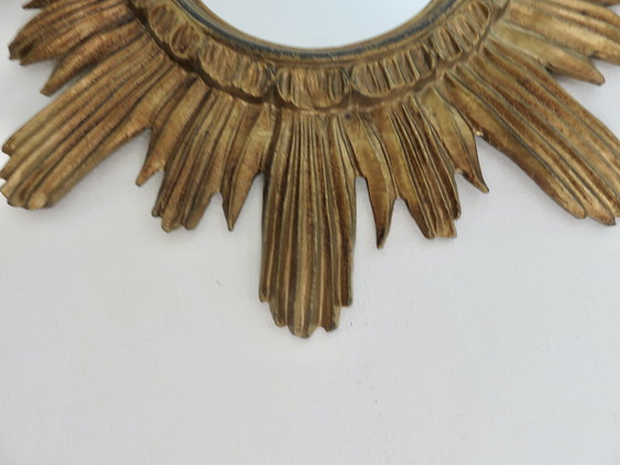 Image 1 of Miroir Soleil Résine Dorée, Italy, 1960-1970