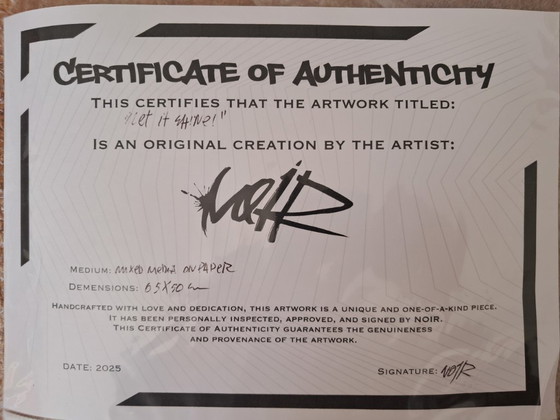 Image 1 of NO1R - Déjalo brillar - Pintura de artista