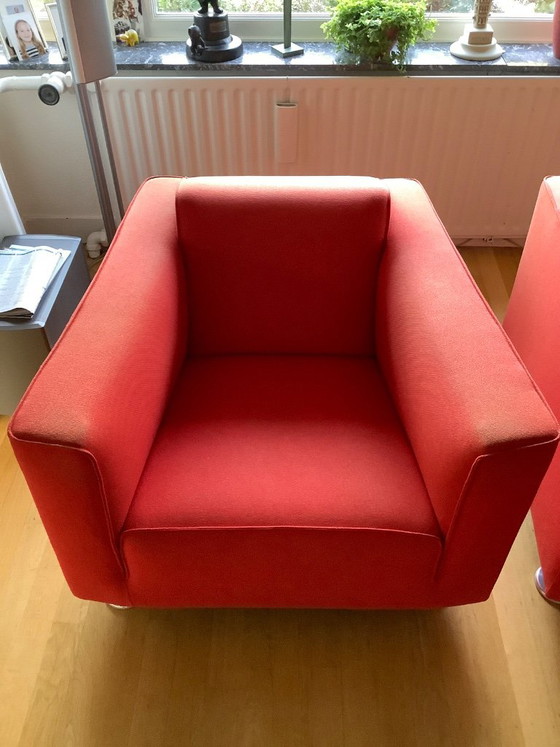 2 rote Sessel von roderick vos, Design on Stock, Stoff (Foto 15 von 16)