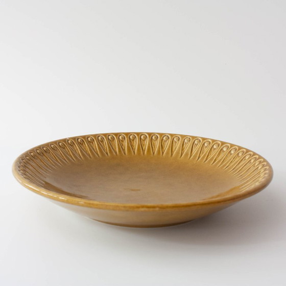 1960s Scandinavian Ceramic Plate in Green Mustard Tone – Crockery (photo 5 of 15)