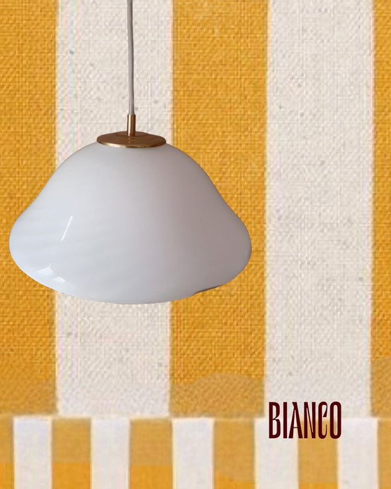 Image 1 of Vintage Murano Swirl Glazen Hanglamp