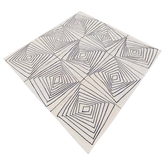 Tapiz Op Art de Victor Vasarely – Diseño geométrico de lana tejido a mano – Alfombras, Wool (photo 4 of 11)