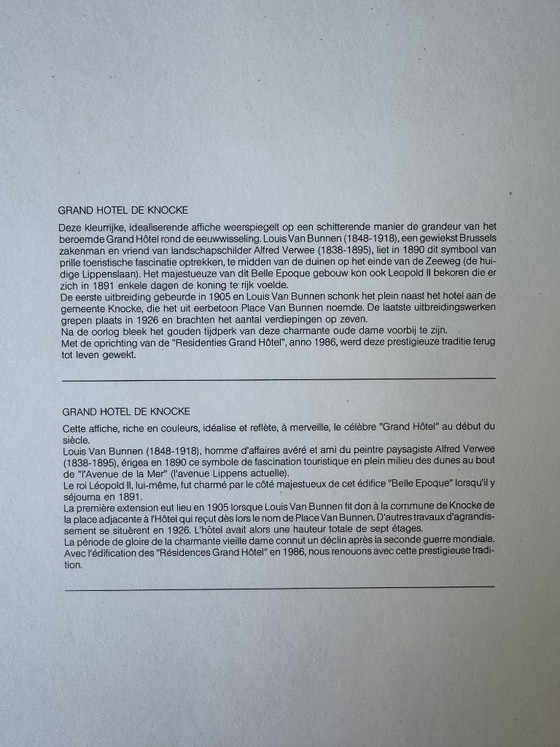 Daveluy - Mappamundi - Grand Hôtel De Knocke / Knokke Poster - 1980s – Lithographs & prints, Paper (photo 4 of 6)