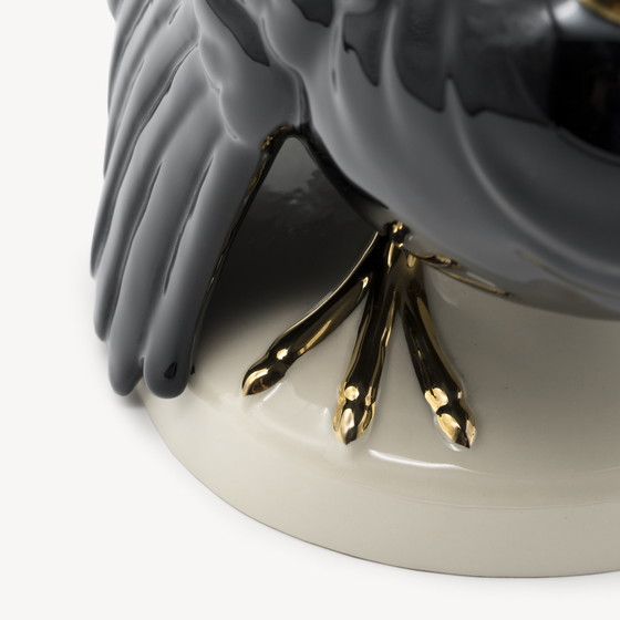 Image 1 of Goebel Westdeutschland – Große schwarz-goldene Truthahnskulptur (Modell 32060-22)