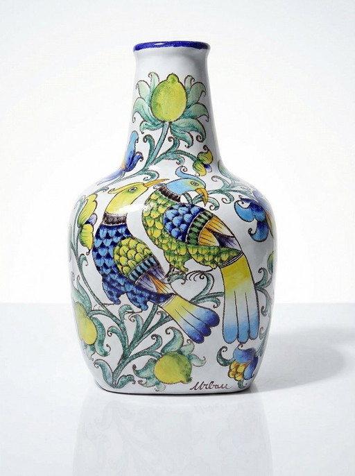 Large vintage Italian demijohn vase from the 1960s-80s in the style of Innocenti