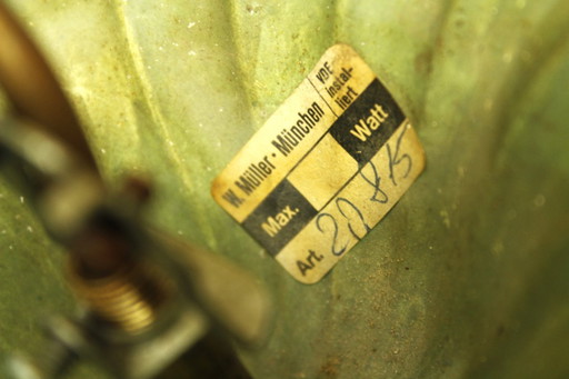 Lampada a sospensione floreale vintage di W.Müller-München, anni '80