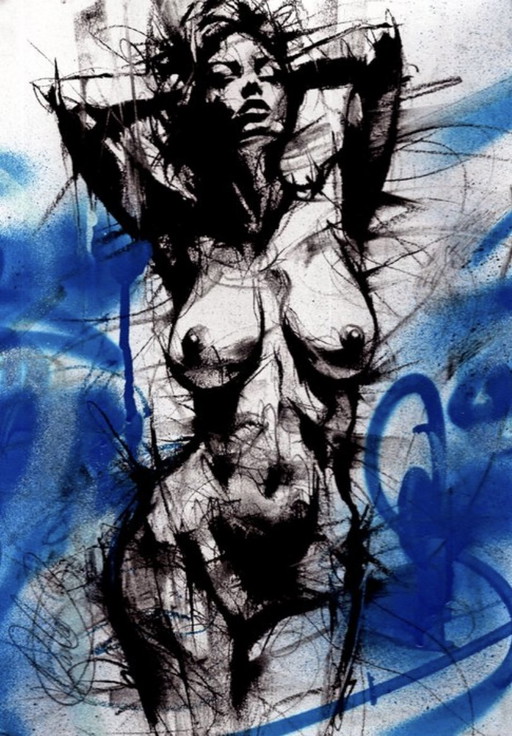 Nude Study XX562 - Vin Dantes – schilderijen tekeningen, Paper (photo 2 of 7)