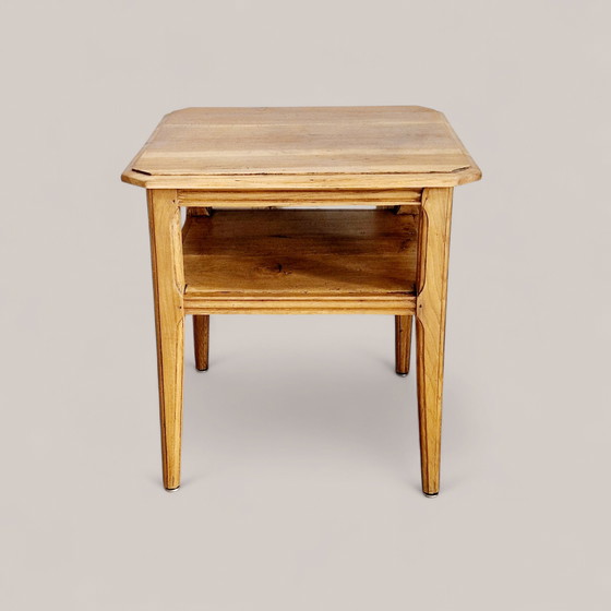 Image 1 of Bijzettafel of salontafel uit de jaren 1940 - Massief eikenhout
