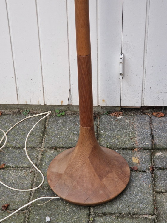 Lisbeth brams teak vloerlamp – Brdr. Krüger, Vloerlampen, Textiel, Hout (photo 2 of 6)