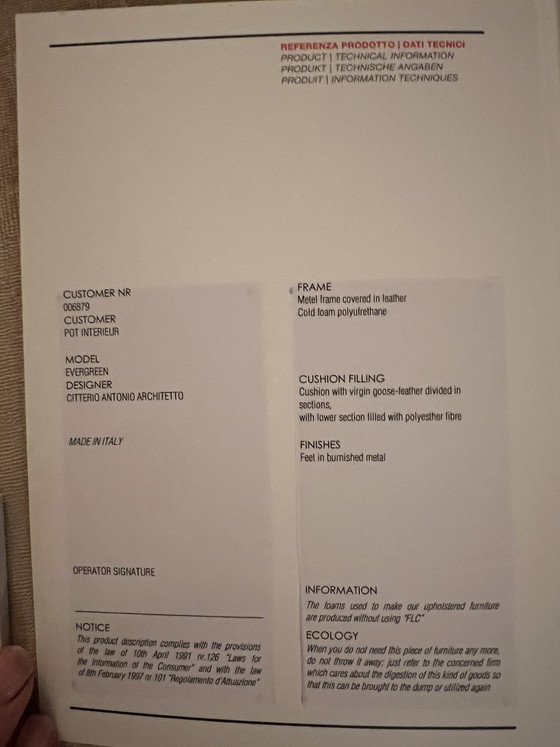 Image 1 of Flexform, sofa Evergreen KleurChampagne 
