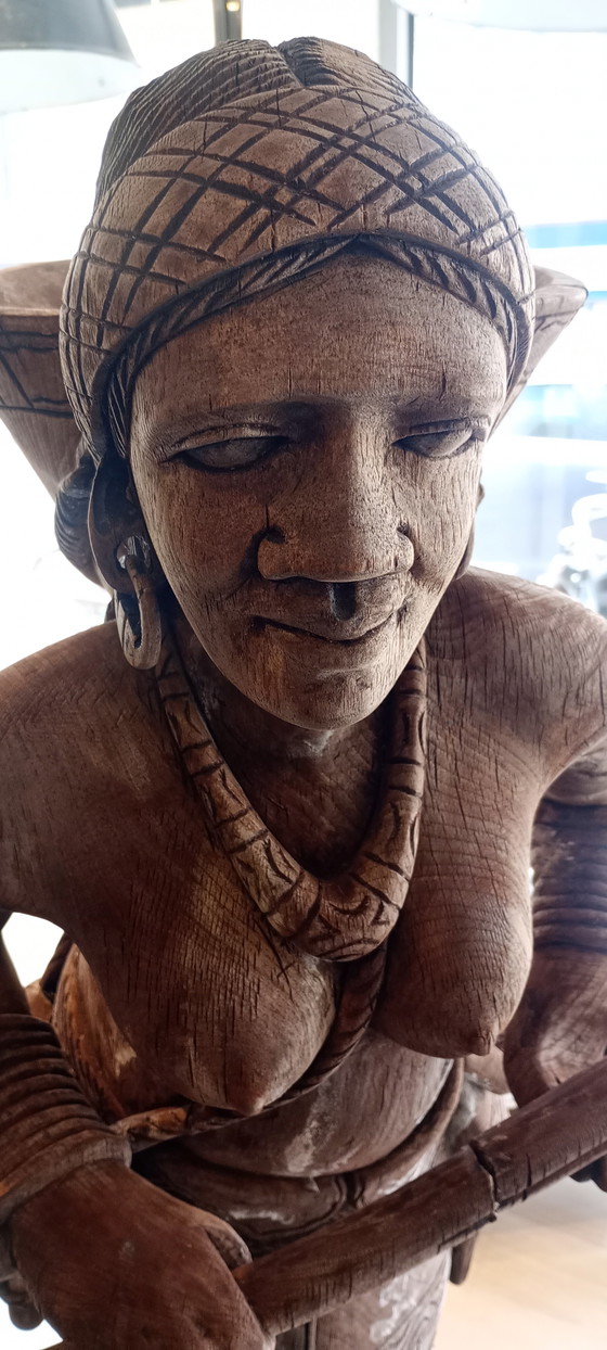 Image 1 of Zwei aus Holz geschnitzte Jäger