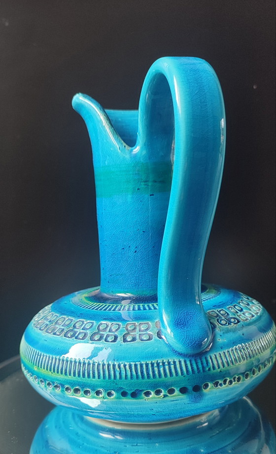 Image 1 of Aldo Londi pitcher, Bitossi, Rimini Blu series
