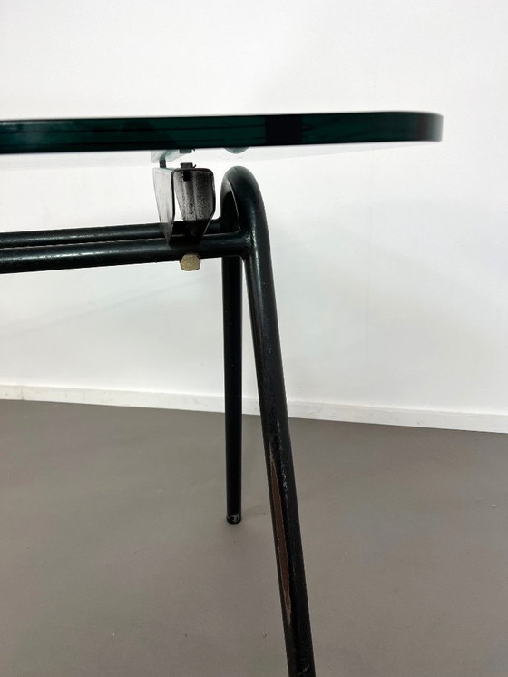 Image 1 of Industrial desk with glass top from France, 1960s