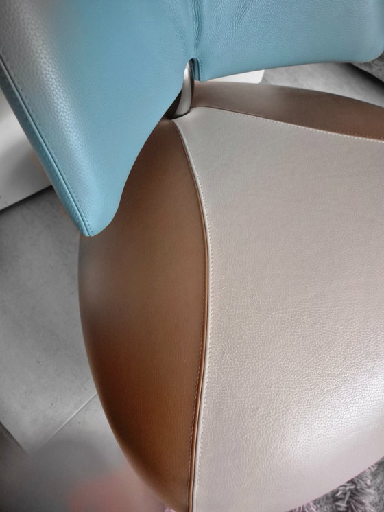 Image 1 of Pallone Pa Leolux Icon in beautiful blue with camel and cream.