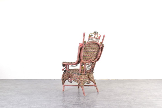 Fauteuil victorien américain en osier de Heywood-Wakefield, années 1910 – Wicker (photo 6 of 12)