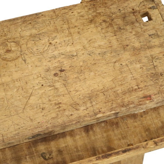 Image 1 of Antiguo banco de trabajo de madera maciza