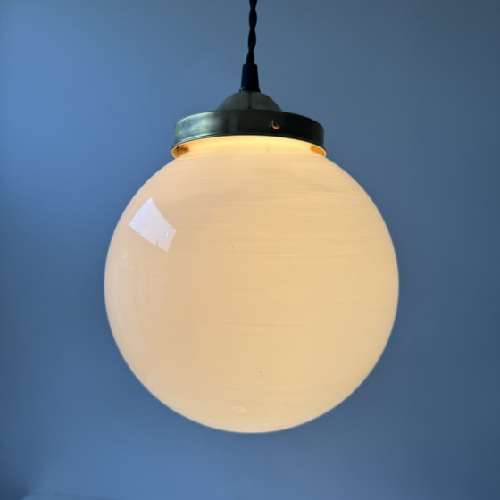 Image 1 of Vintage Opaline 18 Cm Round Hanging Lamp