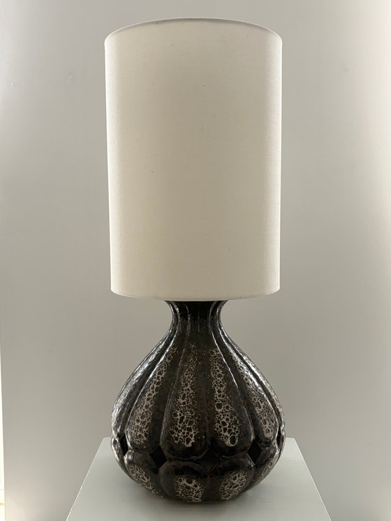Vintage West Germany ceramic table lamp – Dual light design (photo 6 of 8)