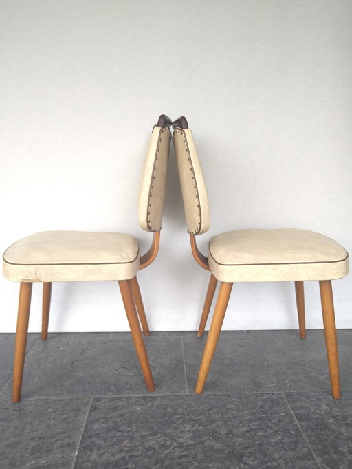 2 chaises de salle à manger vintage