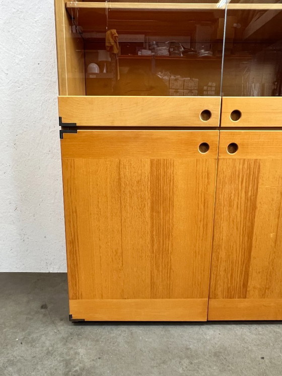Image 1 of Buffet/armoire haute vintage, en bois de hêtre, Ibisco, Italie, années 1970