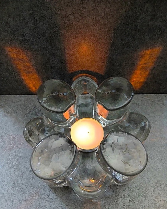 Vintage Gallo Candle holder / pedestal / rechaud Fire and Ice – Glass (photo 4 of 7)