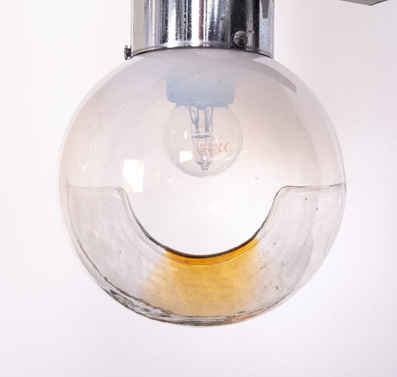 Image 1 of Lampadario di Murano Mazzega / Lampada a sospensione in vetro Space Age, anni '70, Italia
