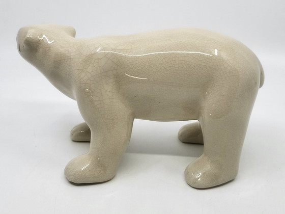Ours Polaire L&V Ceram En Céramique Craquelée Style Art Deco France – Objets déco, Ceramic (photo 3 of 11)