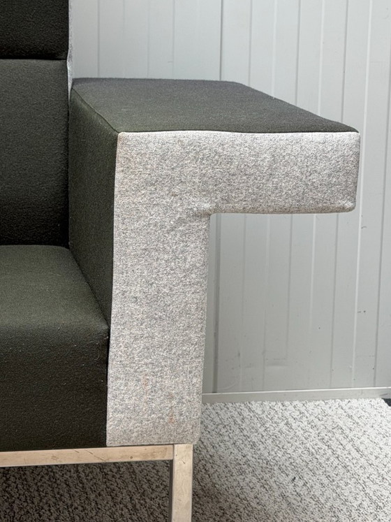 Fauteuil acoustique Palau Casala Bricks avec plateau, vert foncé/gris – polished steel (photo 4 of 10)