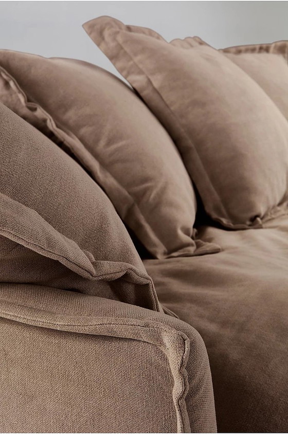 Jotex Leinen-3-Sitzer-Sofa, neu, optional mit Fußhocker – 3-5 Sitzer Sofas, Textile (photo 2 of 9)