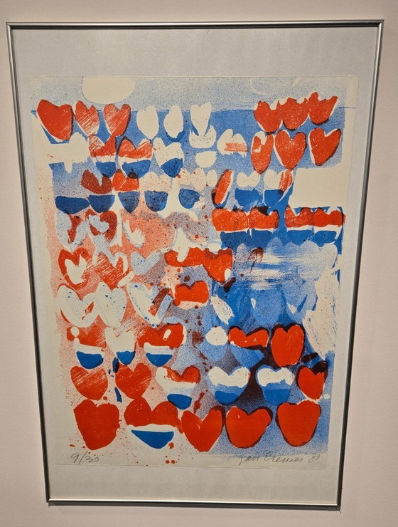 Image 1 of Jan Cremer - 'Tulips' - framed screen print 1981, small edition