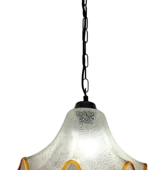 Image 1 of Lampada da soffitto in vetro di Murano di Eglo Leuchten (anni '70)