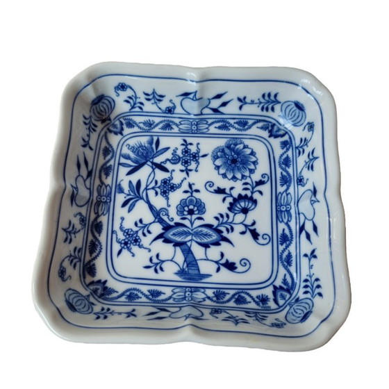 Image 1 of Vintage porseleinen "Zwiebelmuster" schaal