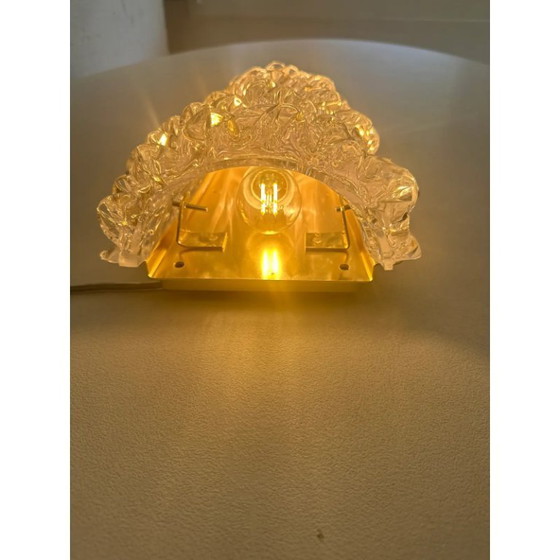 Image 1 of Ein Paar Wandleuchten im Art-Deco-Stil von Barovier, Rostrato, aus klarem italienischem Muranoglas