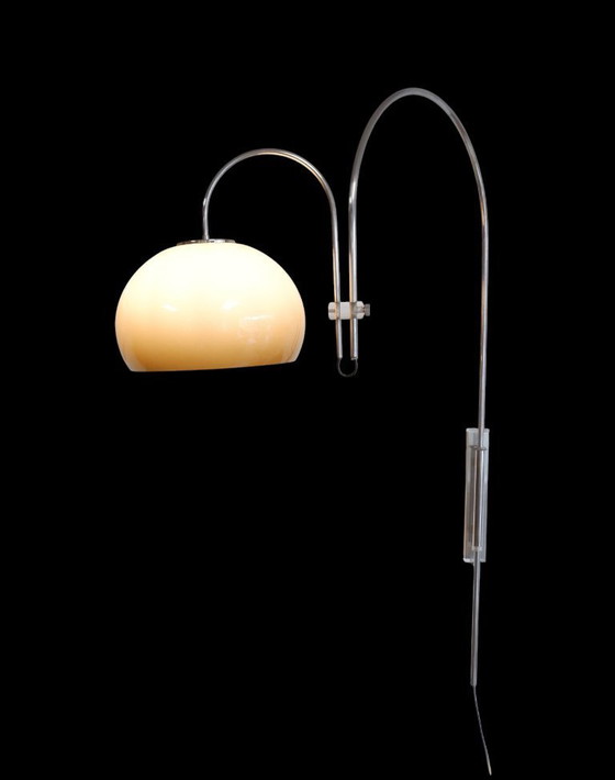 Image 1 of Dijkstra dubbele boog wandlamp, jaren 70