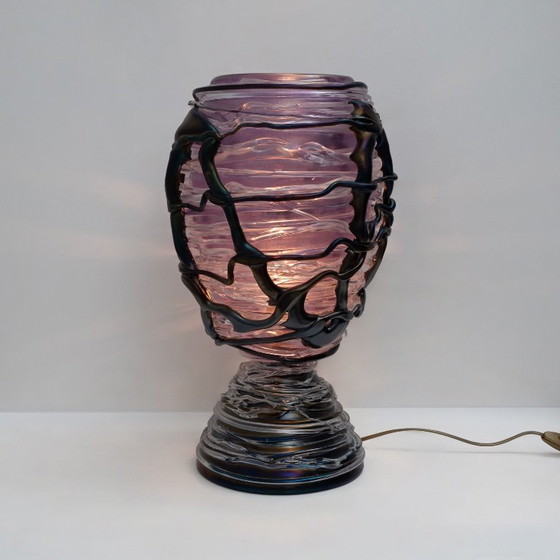 Excepcional Lámpara de Mesa Escultórica de Cristal de Murano, Pieza Única, 1990 – Lámparas de mesa (photo 4 of 8)