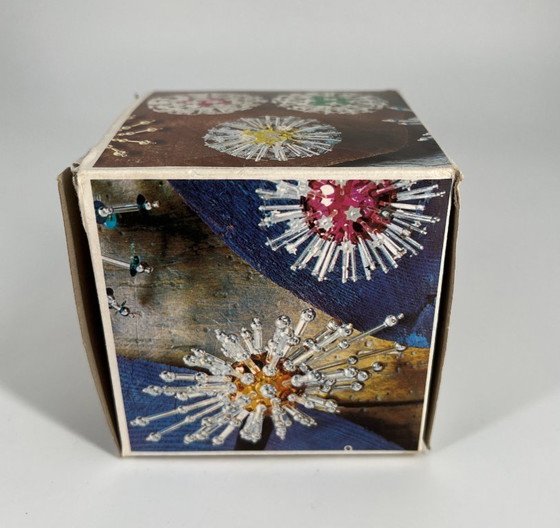 Image 1 of Vintage Space Age Christmas Ornament – Pink – 1960s – Boxed