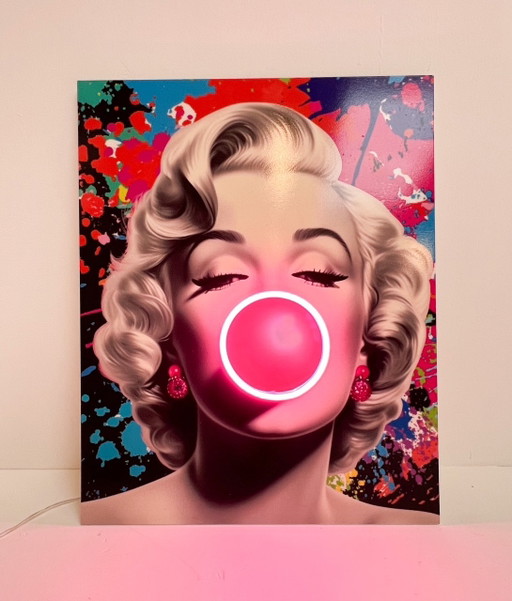 Impresión LED Pop Art de edición limitada 'Marilyn' (nueva)
