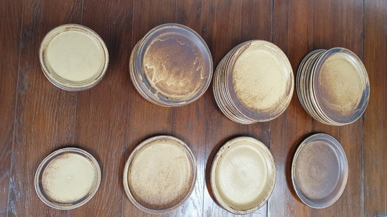 Image 1 of Vaisselle vintage 50pcs assiettes LILIEN PORZELLAN Autriche Caroline série Umbra brutaliste