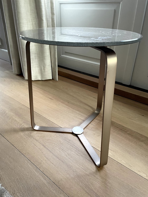 Image 1 of Side Table Basket Bronze Glass + Steel Baan Furniture