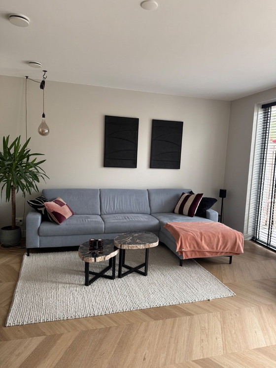 Image 1 of Geräumiges blaues Polipol-Sofa mit optimalem Sitzkomfort