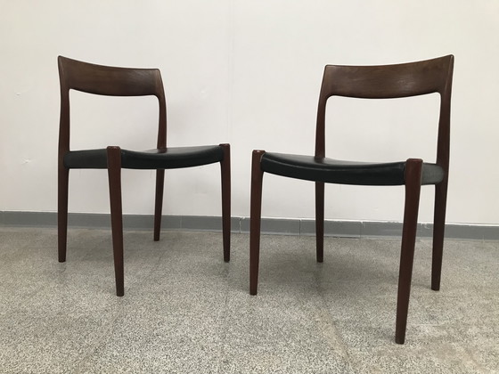 Image 1 of 2x Niel Otto Møller Model 77 Dining Chairs